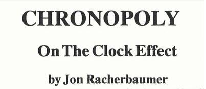 Jon Racherbaumer - Chronopoly On the Clock